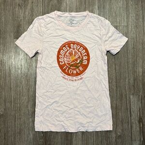 J Crew Pink Cosmos Daydream Flower graphic shirt